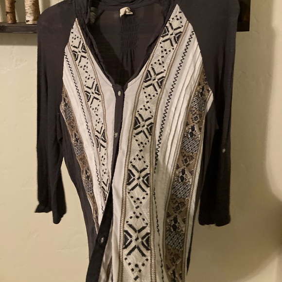 Anthro peasant style top - Picture 2 of 7